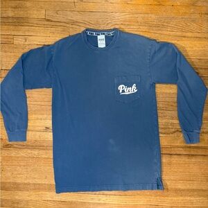 Victoria's Secret Pink Blue Long Sleeve Tee